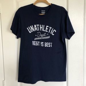 HANES Unathletic Dept Rest is Best Tee Size M